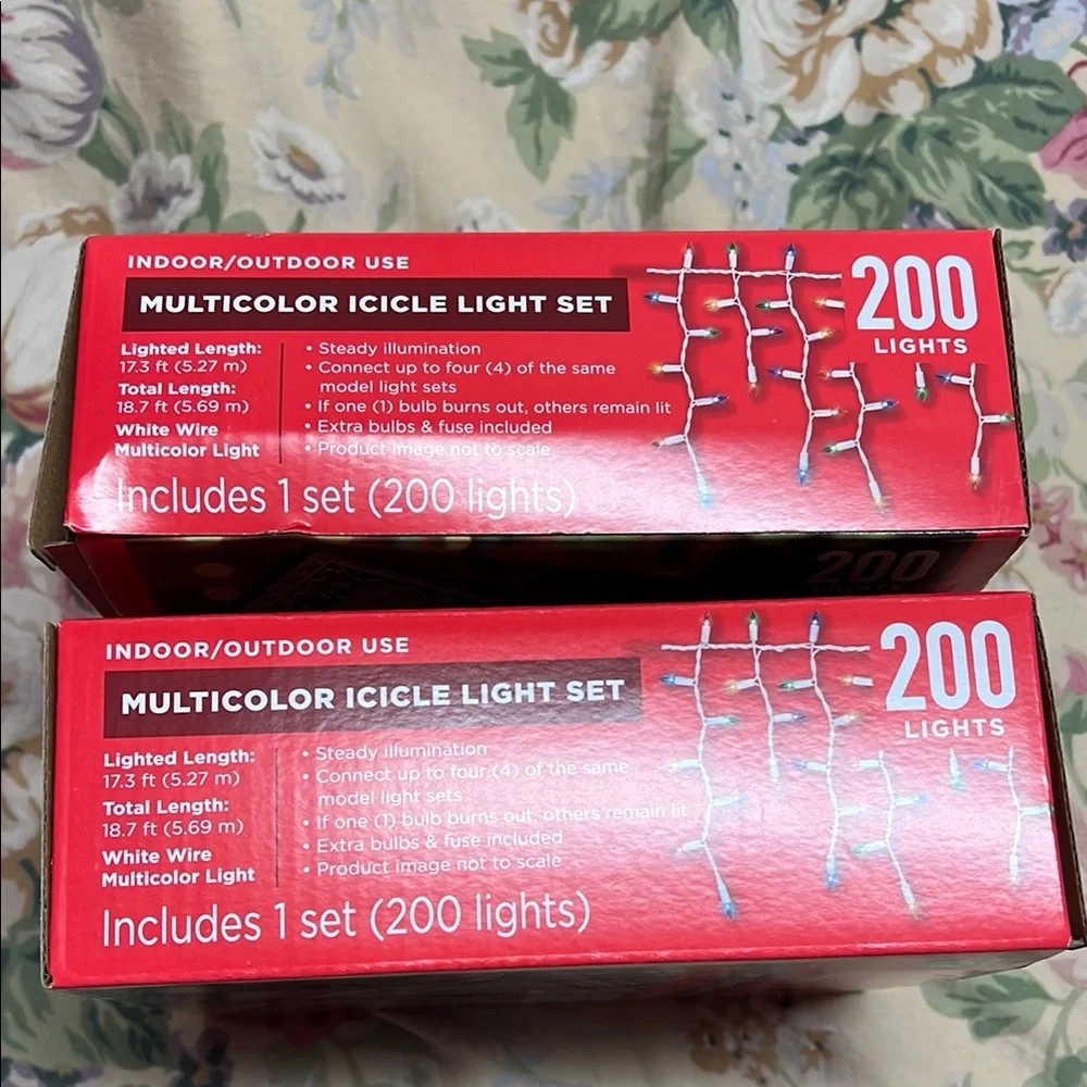 Multicolor Icicle Light 2 Sets